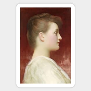 Girl in Profile by Frederic Leighton Sticker